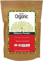 Radico Organic Hibiscus Haargroei & Anti-roos Powder Hair Wash & Treatment Haarmasker - 100g