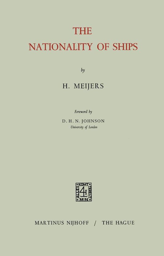 Law and Criminology (R0) - The Nationality of Ships - cover