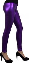 Metallic paarse legging 40/42 (L/XL)