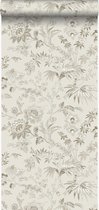 Origin Wallcoverings behangpapier bloemen klei grijs - 326123 - 53 cm x 10,05 m