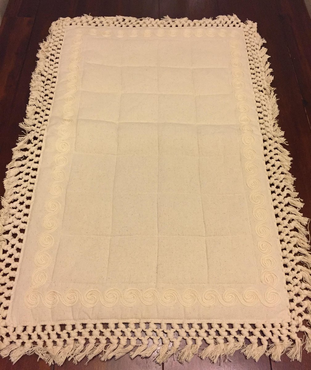 Home Trend - Katoenen vloerkleed - 50x80 cm - Naturel