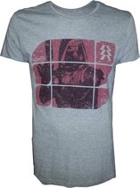 Destiny Grey Melange Red Print - Shirt - M
