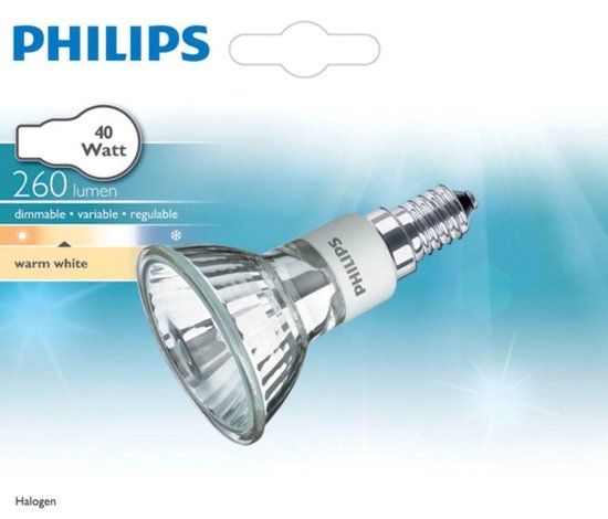 Aantrekkingskracht Sitcom Mantsjoerije Philips Halogeenlamp - Standaard - Par 16 - 40W - E14 Fitting - 1 stuk |  bol.com