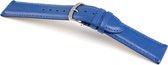 Horlogeband Chur Koningsblauw - Leer - 22mm