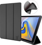 Hoes geschikt voor Samsung Galaxy Tab A 2018 10.5 inch - Trifold Book Case Leer Tablet Hoesje Zwart