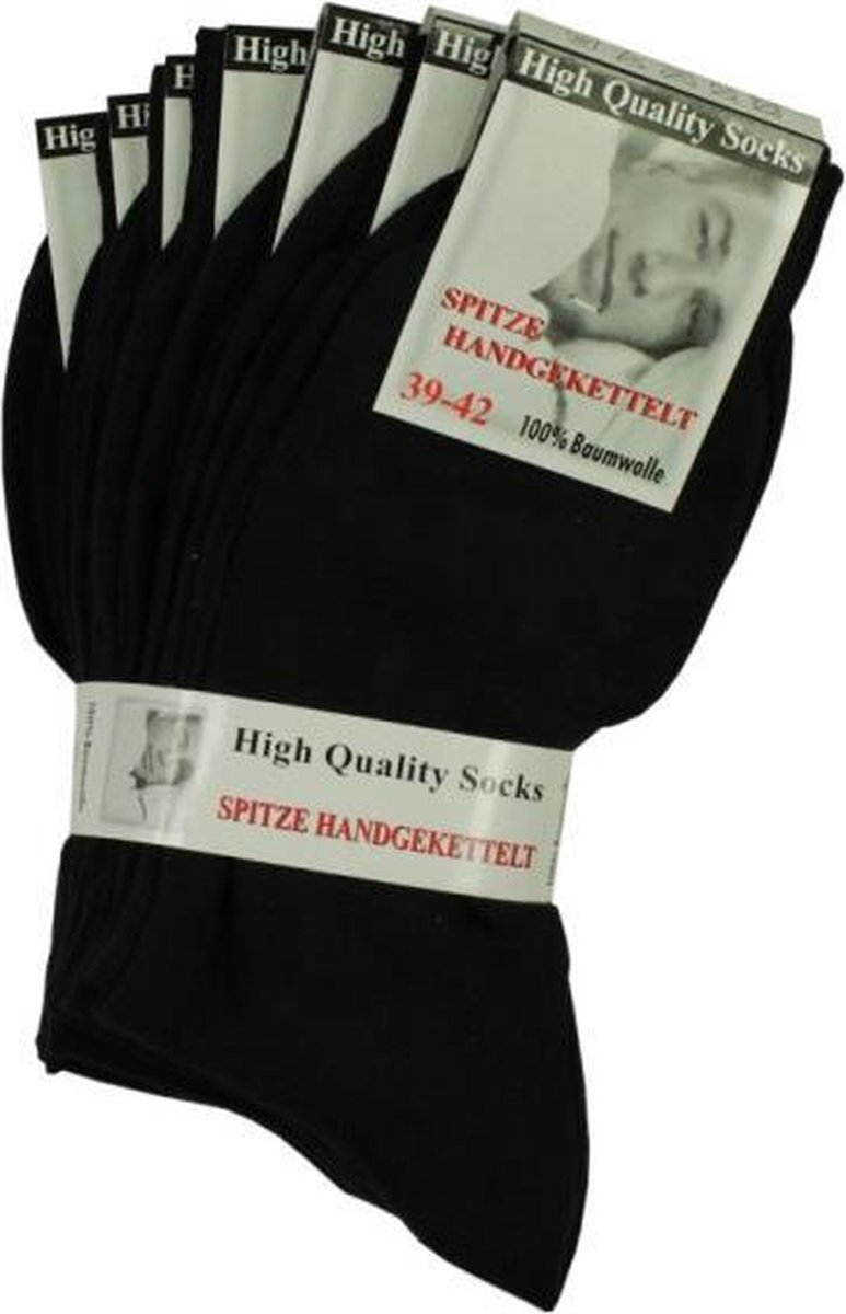 126 paar Zwarte Katoenen Sokken Voor - DAMES - HEREN - MAAT 39/42