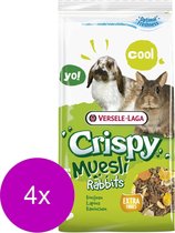 Versele-Laga Crispy Muesli Rabbits - Nourriture pour lapins - 4 x 1 kg