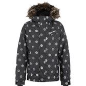 O'Neill zwarte winterjas / ski jas Radiant met vaste muts en afneembaar bontje