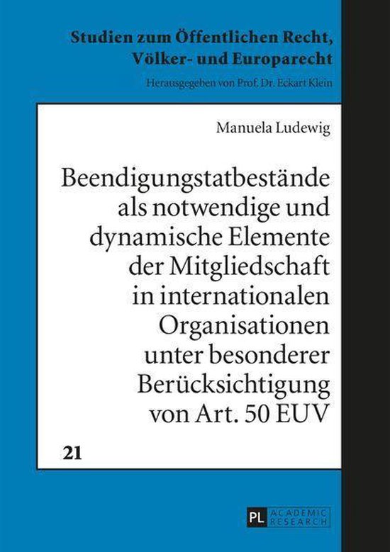 Studien zum Oeffentlichen Recht, Voelker- und Europarecht 21 ... - cover