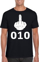 Fuck 010 t-shirt zwart voor heren S