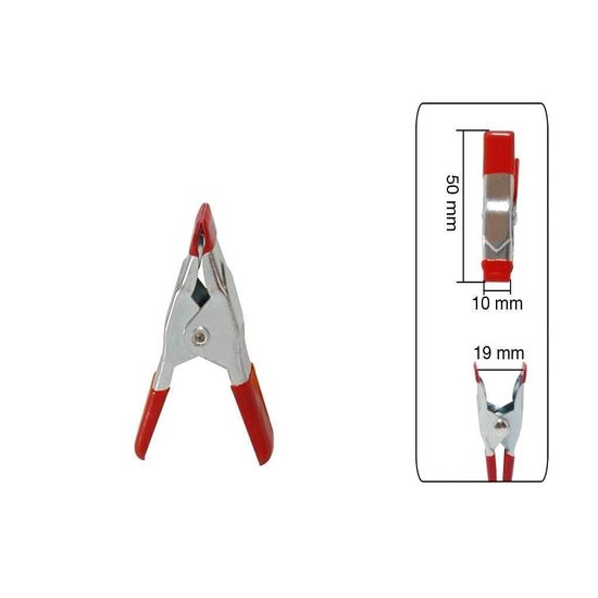 Benson Zeilklemmen/veerklemmen - 8x - staal - 5 cm - mini lijmklemmen van Benson — afbeelding 5