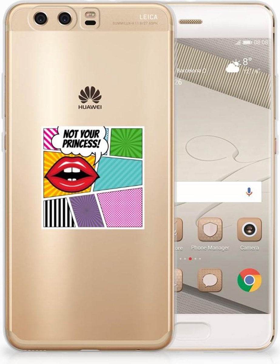 Huawei P10 Plus Silicone Back Cover Popart Princess