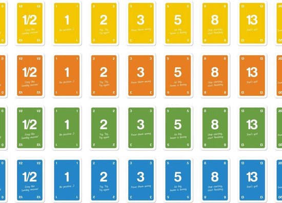 Scrum Planning Poker kaarten