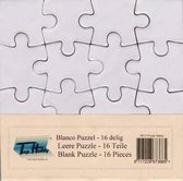 15x Blanco Puzzels - 16 puzzelstukjes - 10,5 x 10,5cm