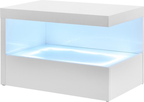 LED-Nachtkastje met afstandsbediening - 15 kleuren - wit | bol