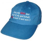 Benza - Katoenen geborduurde katoenen baseball cap, pet: Zolang mijn baas doet alsof �