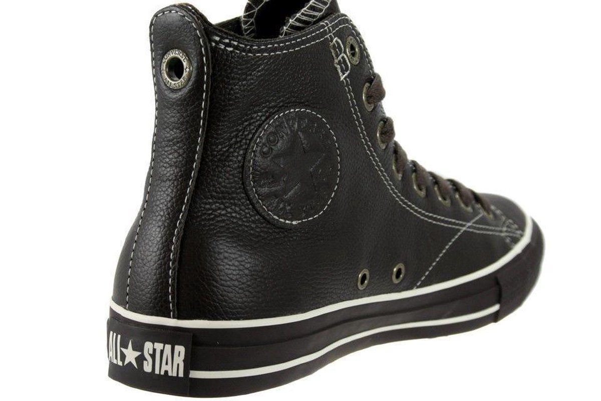 Converse All Star Hi Leer Zwart (Black) - 1J854 - 41.5 | bol.com