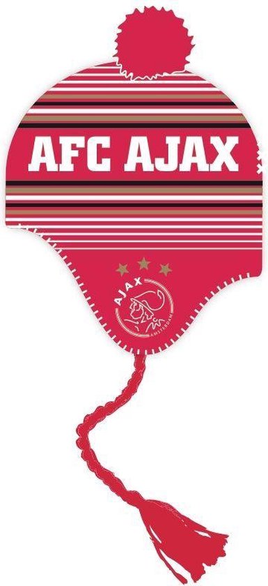 Ajax Muts Junior Met Flappen Met 3 Sterren Rood Wit