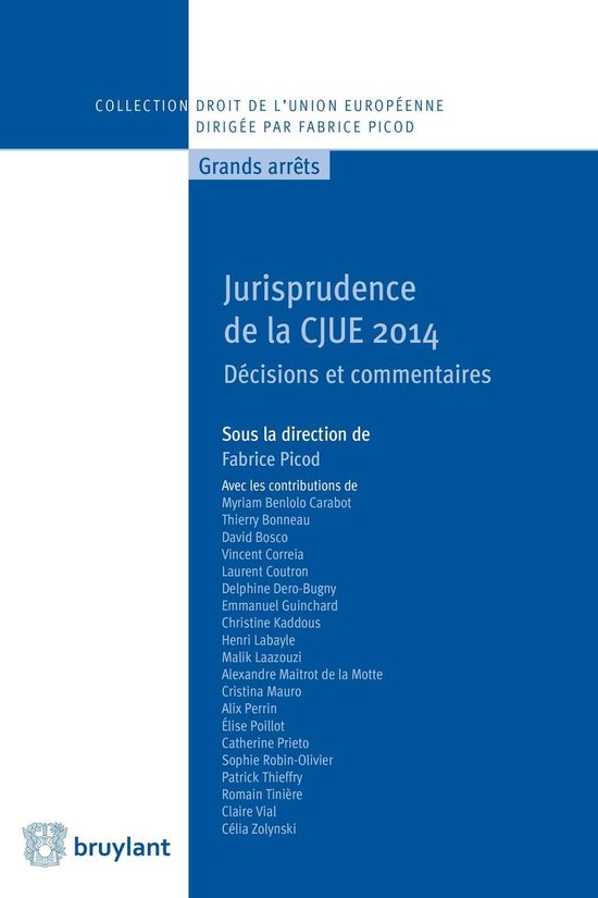 Collection droit de l'Union européenne - Grands arrêts - J ... - cover