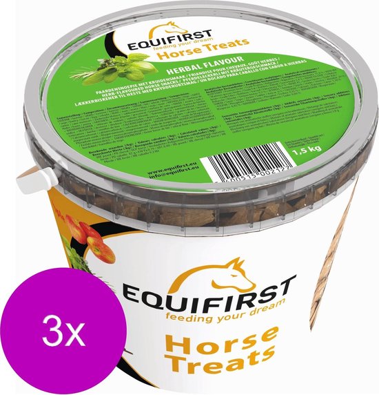 Equifirst Horse Treats Herbal - Paardensnack - 3 x 1.5 kg