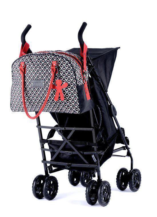 Little Company - Luiertas - PopUp Shoulder Bag Round - Zwart/Rood van Little Company — afbeelding 5
