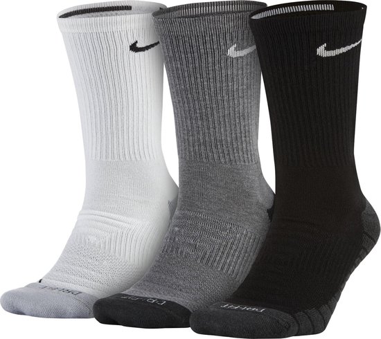 Chaussettes de sport Nike Dry Cushioned Crew - Taille 34-36 - Unisexe - Noir  / Gris /... | bol.com