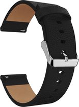 Eco Leer Armband voor Fitbit Versa - Zwart