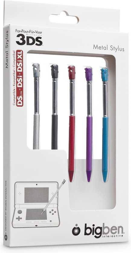 Bigben Metalen Stylus Pen Pakket - Nintendo 3DS - Bigben