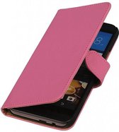Bookstyle Wallet Case Hoesjes Geschikt voor HTC One M9 Roze