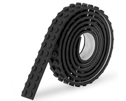 foto van Sinji Play Stick & Brick - Flexibel Speelgoedtape - Lego Tape – Geschikt voor Lego City, Lego Creator, Lego Friends – Zwart