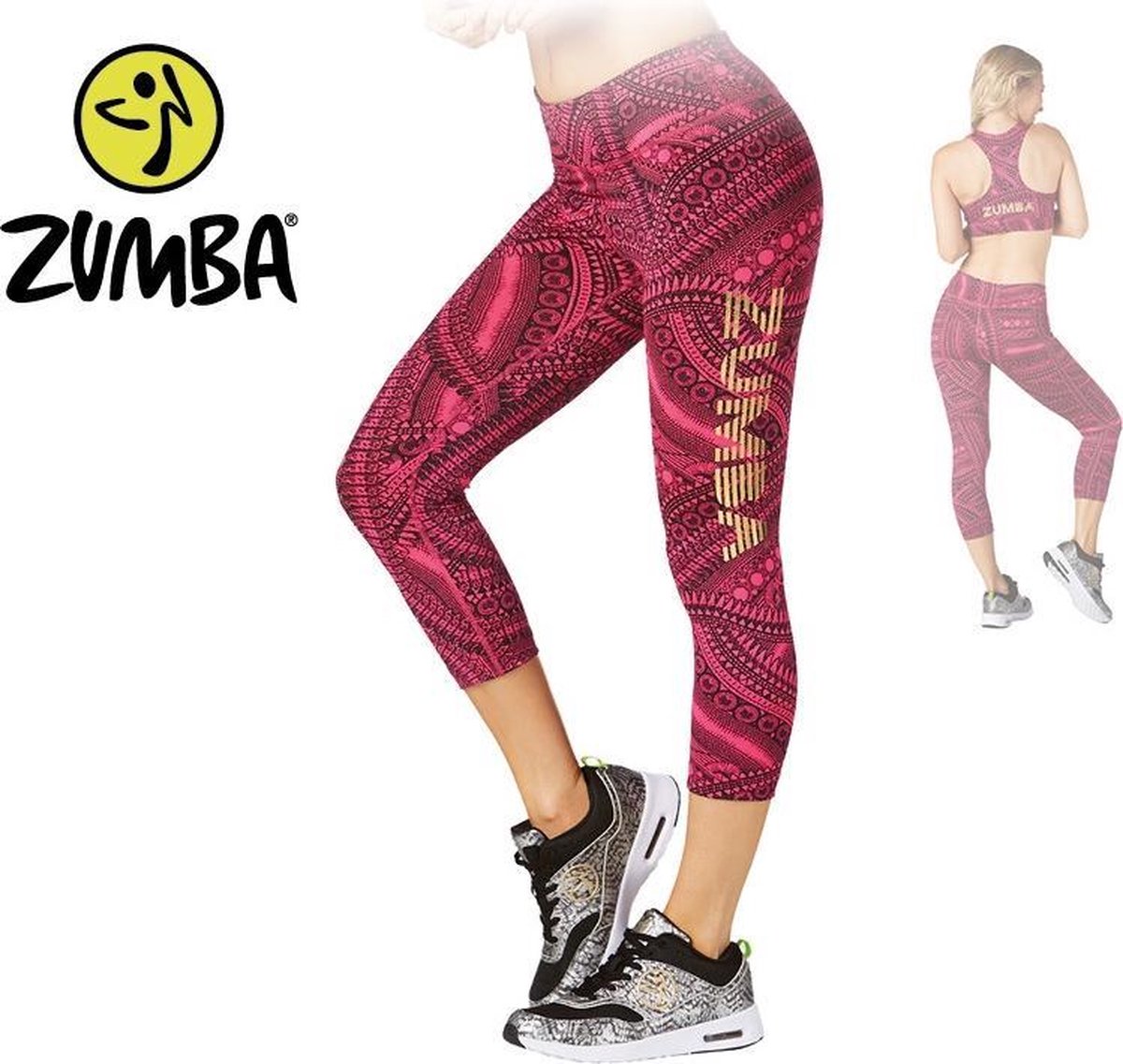 Auto Blind Tram Zumba All Day Capri Legging - Pink S - roze sport fitness broek | bol.com
