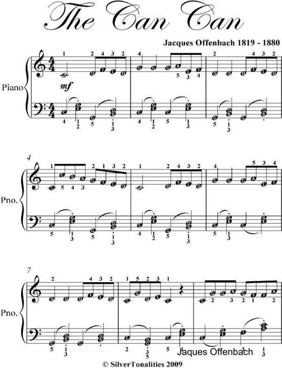 Can Can Easy Piano Sheet Music (ebook), Jaques Offenbach | 9781329453005 |  Boeken | bol.com