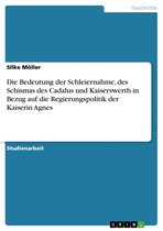 Die Bedeutung der Schleiernahme, des Schismas des Cadalus und Kaiserswerth in Bezug auf die Regierungspolitik der Kaiserin Agnes