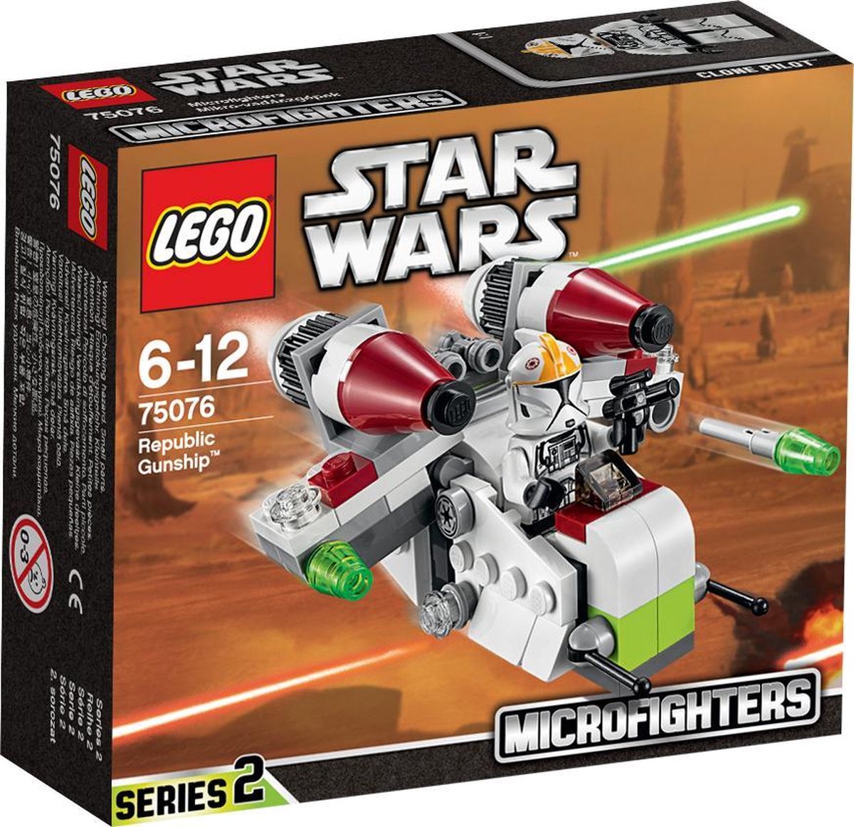 verwijderen Ter ere van Soedan LEGO Star Wars Republic Gunship Microfighter - 75076 | bol.com