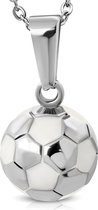 Montebello ketting Ayun White - 316L Staal PVC - Voetbal - ∅12mm - 50cm