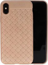 Goud Geweven TPU case hoesje voor Apple iPhone X