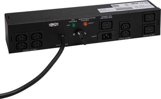 Distribution d'alimentation Tripp Lite PDUBHV20 2U Noir 9 sortie (s) CA