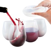 TKSTAR Onbreekbaar wijnglas / bierpul - Loodvrij, inklapbaar, onbeschermd, duurzaam en transparant siliconenglas voor feesten en buitenshuis (set van 2 of 4) 4