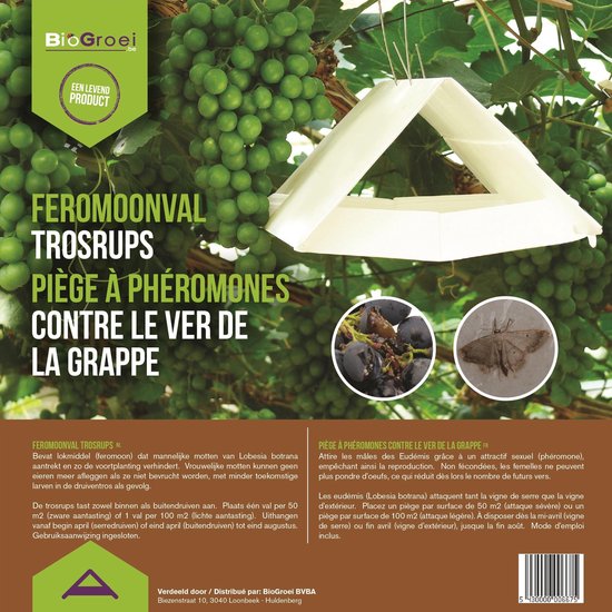Biogroei Feromoonval trosrups - Trosrups bestrijden - Inclusief 2 feromonen - Bescherm je druiven - Ongedierteval