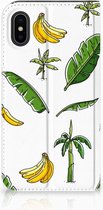 Geschikt voor iPhoneX | Xs Standcase Hoesje Design Banana Tree