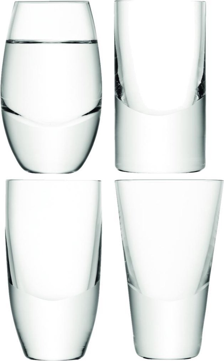 L.S.A. Lulu Vodkaglazen - Transparant - Set van 4 Stuks