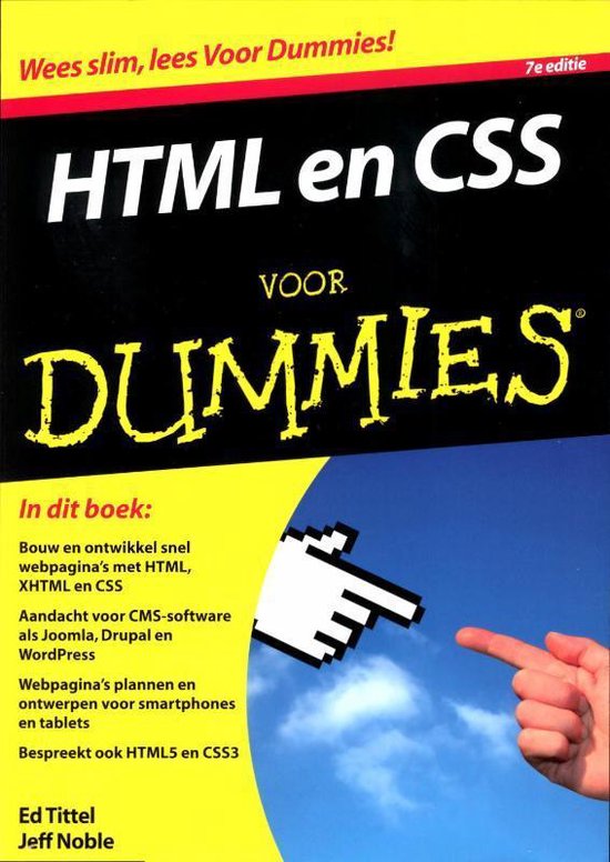 Cover van het boek 'HTML en CSS voor Dummies' van E. Tittel
