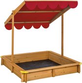 TecTake zandbak met in hoogte verstelbaar dak - rood- 402221