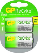 GP D ReCyko+ Oplaadbare Batterijen - 2 stuks