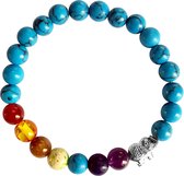 Fako Bijoux® - Buddha Armband - Chakra Reiki - Olifant - Blauw