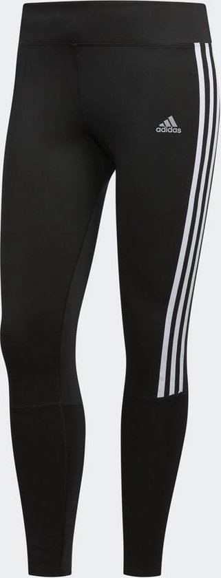 Adidas Run 3Stripes Tight W Sportlegging Dames - Zwart - Maat XS | bol.com