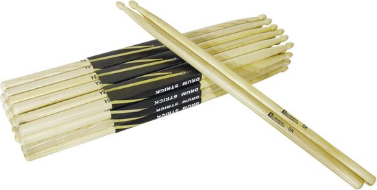 Foto: Dimavery dds 5a drumstokken eiken houten tip dikte 5a drumsticks 2 stuks drumstick drums