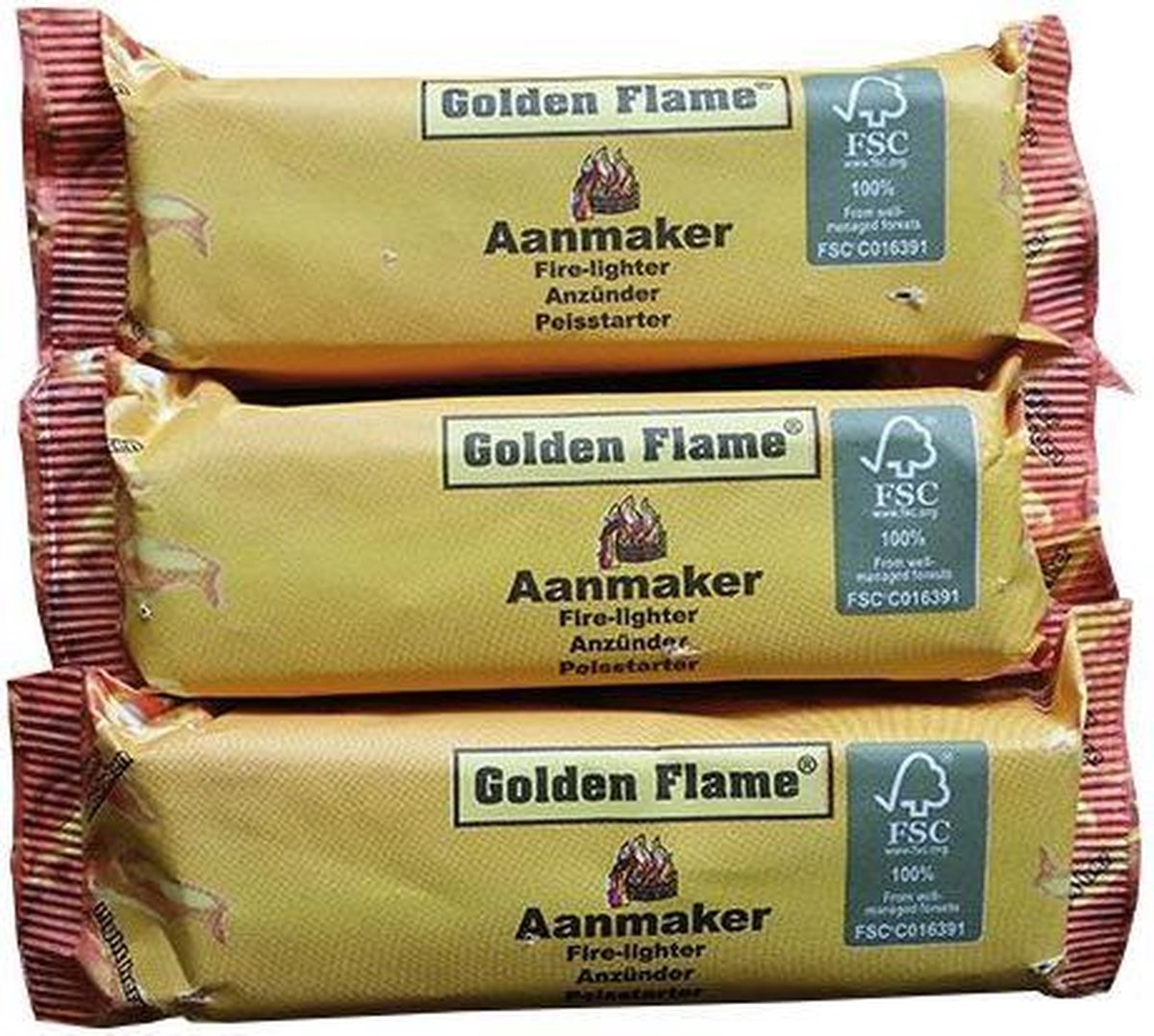Golden Flame Grote aanmaakblokken (Inhoud 6 stuks)