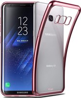 Hoesje Transparant geschikt voor Samsung Galaxy S8 Plus - Roze Goud Siliconen TPU Hoesje Case