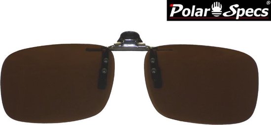 Polar Specs® 37x127 mm. Aluminium Opklapbare Voorhanger - Clip on Zonnebril - Brilclip - Voorzetbril - Polarized - Unisex